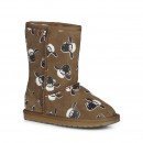 EMU Merino vilnos batukai Shaun the Sheep print Chestnut